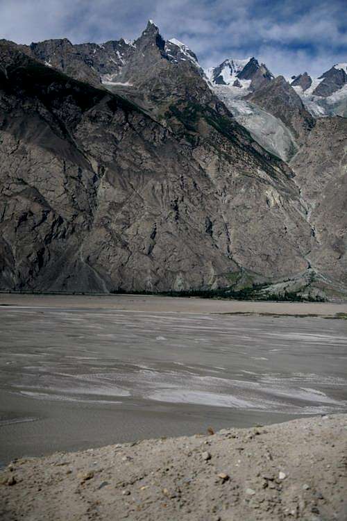 Rock Towers as seen from Shigar Valley, Baltistan