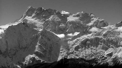 Himal Chuli (7893m) b&w