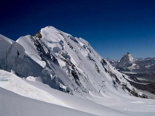 Liskamm North Face (Matterhorn in bg)