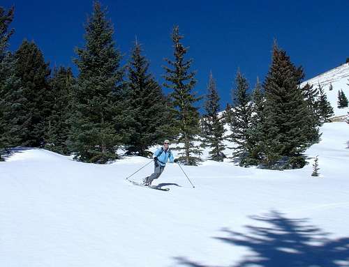 Amy finishing her Chicoma ski descent