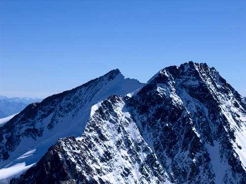 Nordend and Dufour viewed from Lyskamm