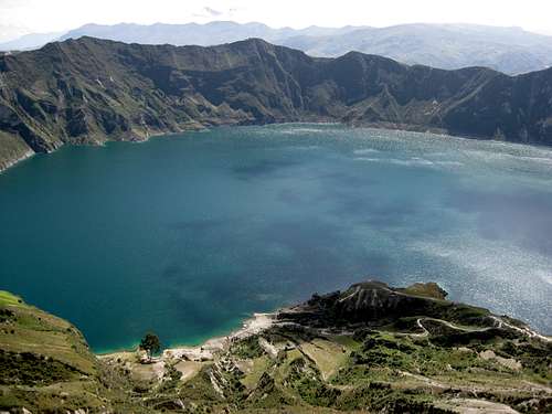 The first view of the Laguna de Quilotoa