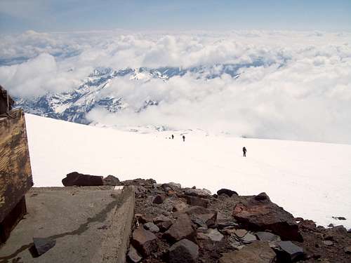 Looking down from Camp Muir