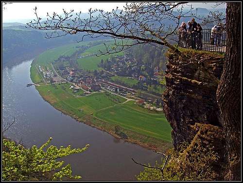 Elbe view from the upper Bastei lookout point