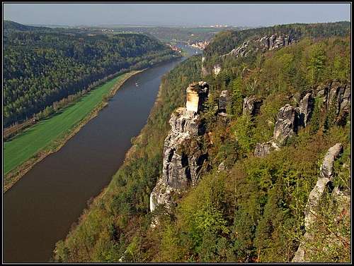 Elbe river from Bastei