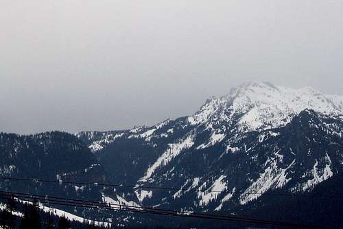 Closeup of Snoqualmie Mountain