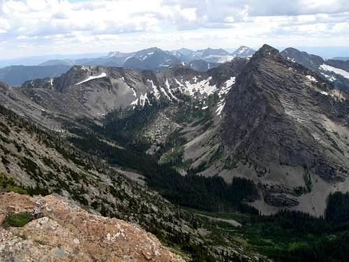 View south from Snowshoe Peak
