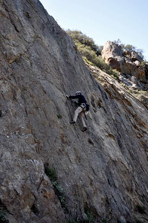 Climber on Crag Full of Dynamite