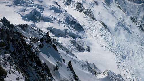 Looking down the arete