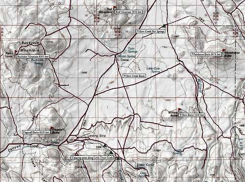 map of Willow Creek Basin