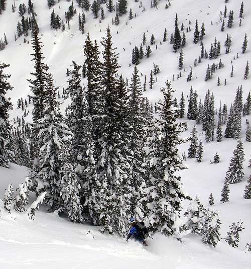 Skiing Silver Fork