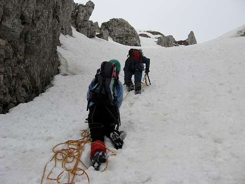 Climbing the route