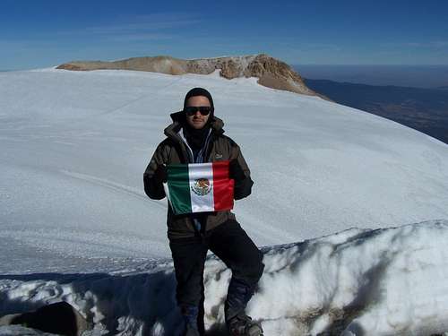 En la cima del Iztaccihuatl, Diciembre 2008.