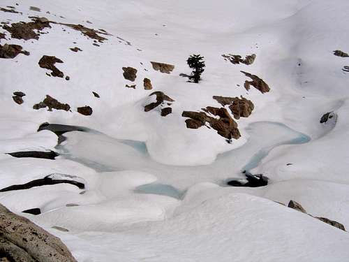 Unnamed lake from NW gully