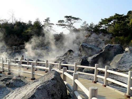 Fumaroles of Unzen Jigoku