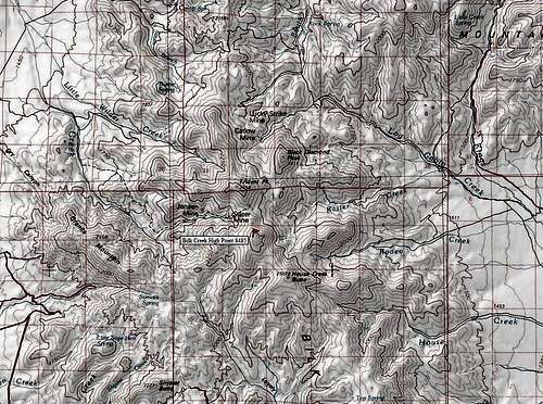 Map of the Bilk Creek Mountains