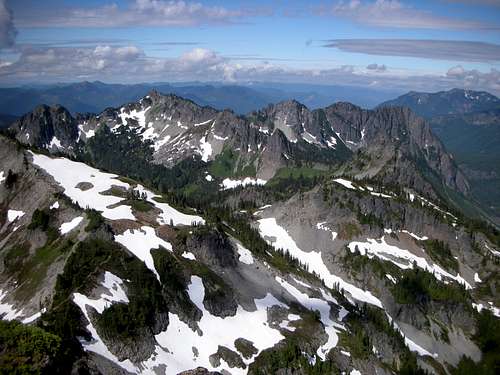 Tatoosh Range from summit of Pinnacle Peak