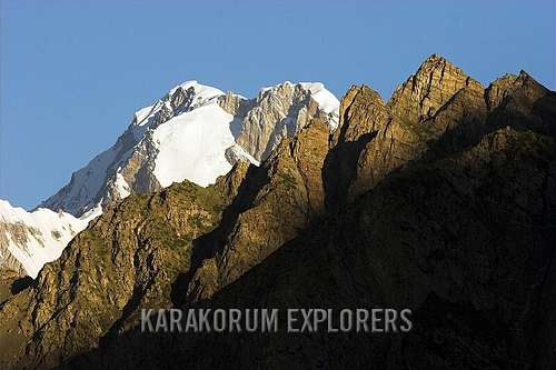 View of  Karun Peak from Karakorum Highway