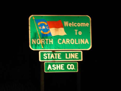Entering North Carolina...