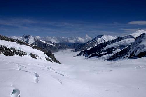 Aletschglechter richtung Konkordiaplatz vom Jungfraujoch