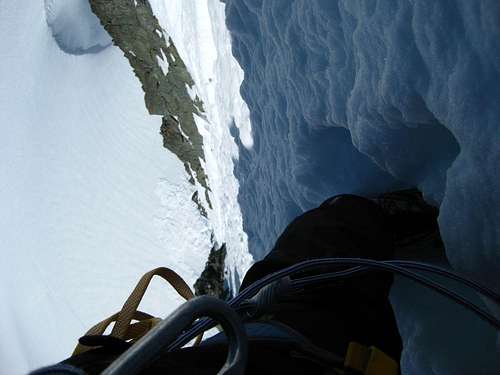 couloir downward view