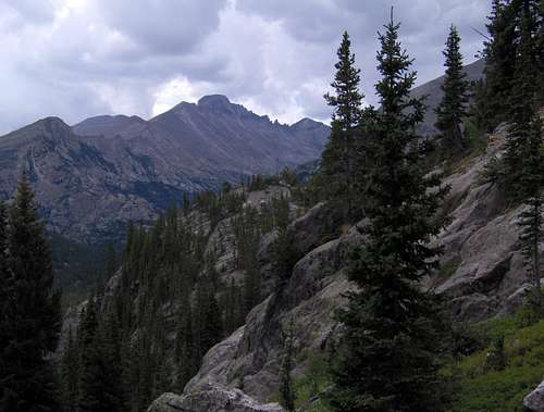 Longs Peak from Hiyaha Trail