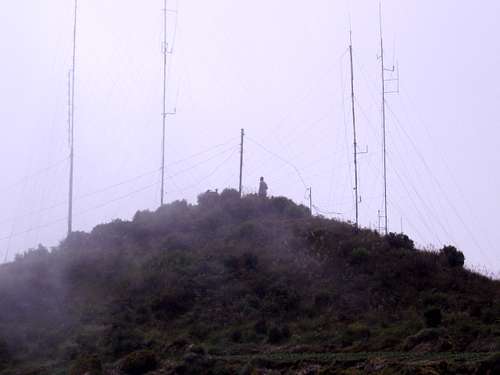 The radio transmission station on the top of Mt. Singakalsa