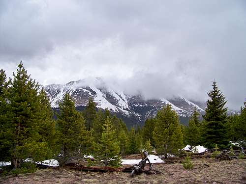 Clouds obscure Bald Mountain