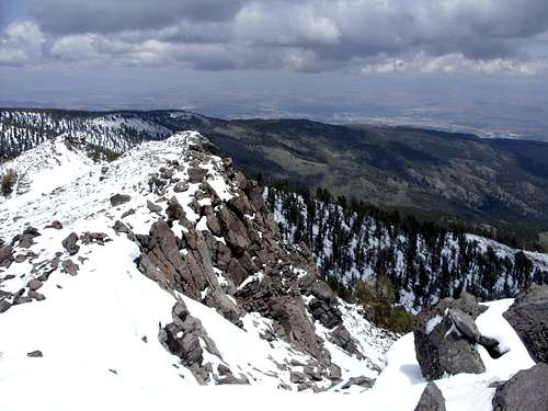 Northeast view from the summit of Snowflower.