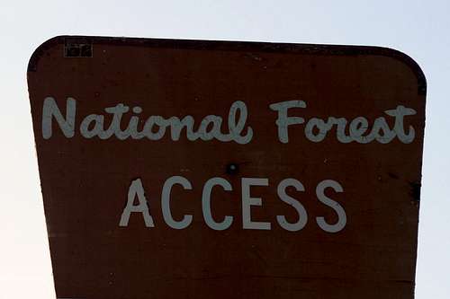 Forest Access Sign