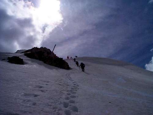 Final slope below the summit...