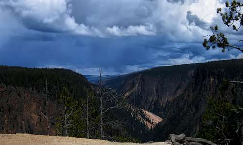 Grand Canyon of the Yellowstone - Approaching Storm