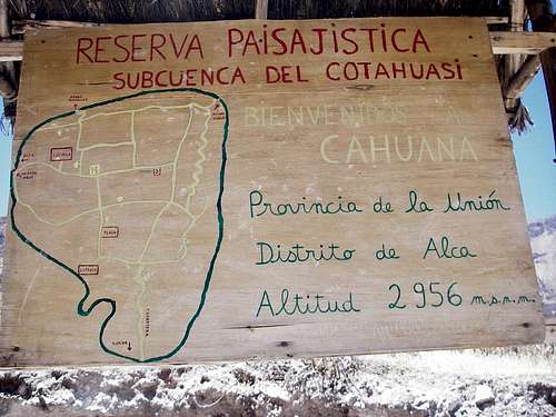 Informational Sign, Cahuana