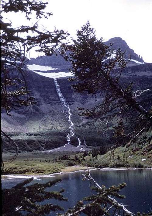 Thunderbird Mountain, Glacier, and<br> Waterfall from the east