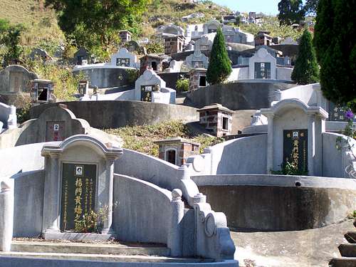 Cemetery in the hillside