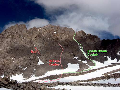 Routes on the West Face of Williamson