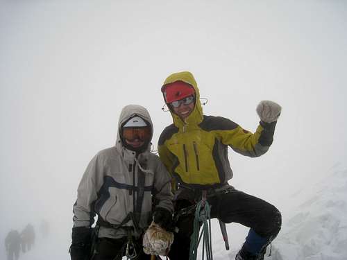 Roel, me and our horse on the summit of Mont Blanc