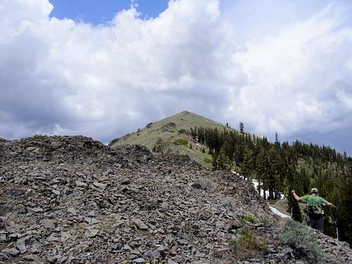 Looking back up at Silver Peak from the ridge
