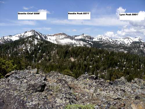 Granite Chief, Needle Peak, and Lyon Peak