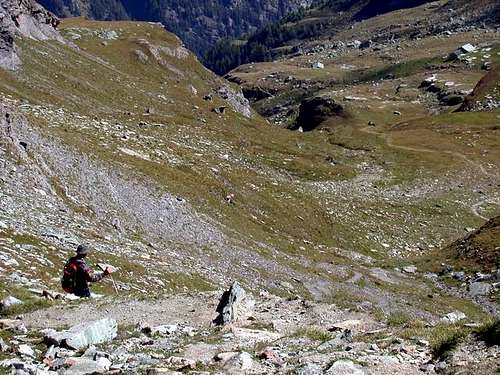 Descending from Colle Pinter...