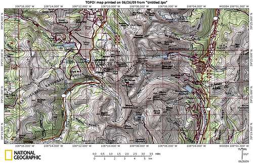 Traver Peak Area Map