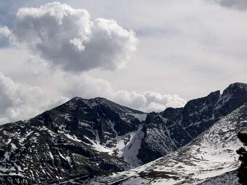 Mt Meeker and Longs Peak as...