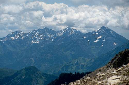 Provo Peak and Cascade Mountain from Mount Baldy
