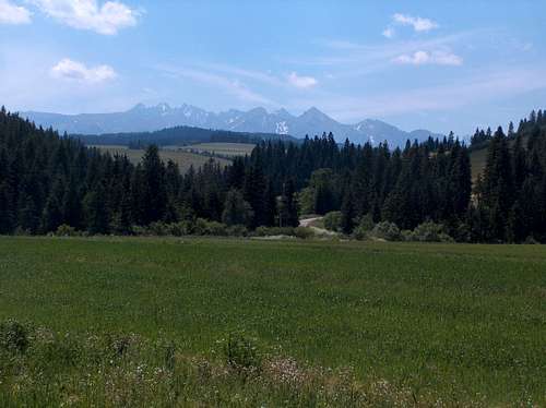 The Tatras from Spišská Magura
