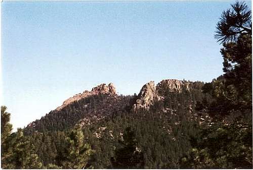 The flatirons are large rock...