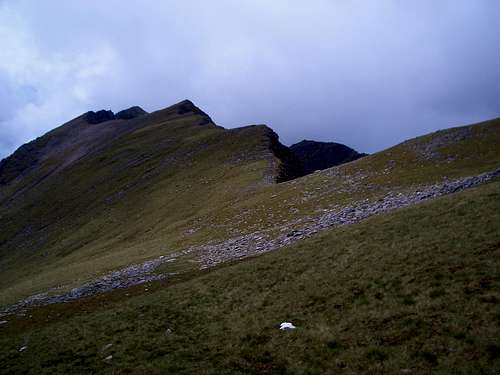 The ridge towards Mullach an Rathain