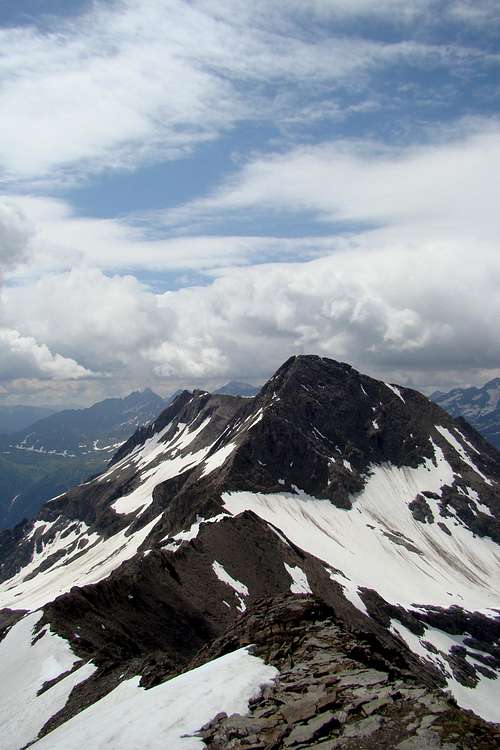 Racherin (3092 m) seen from Spielmann (3027 m) summit, 5 July 09