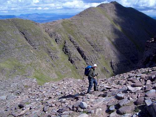 Approaching the top of AnTeallach