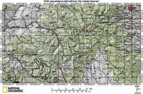 Corbett Peak Area Map