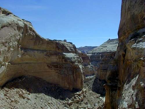 Looking down canyon from...